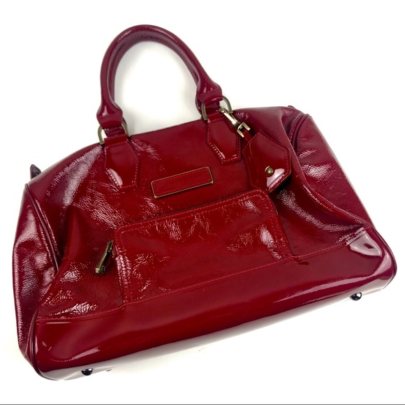 longchamp red leather tote
